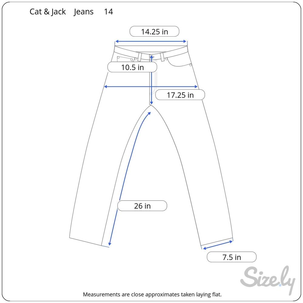 Cat & Jack Boys Straight Leg Jeans Size 14 Khaki Stretch Adjustable Waist - Picture 3 of 11